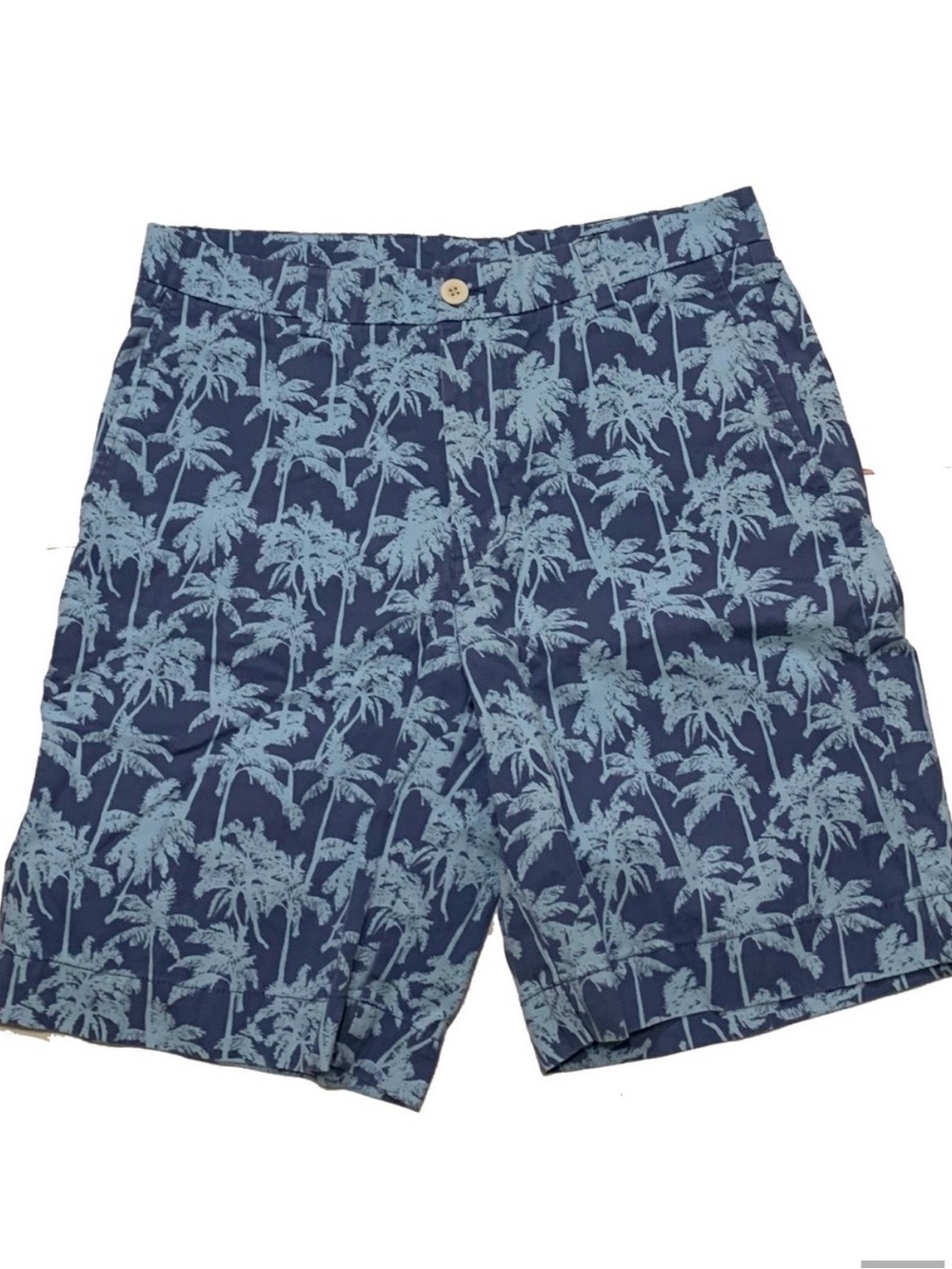 Vineyard Vines Navy Shorts with Light Blue Palm Print